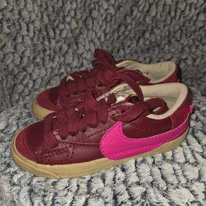 Nike Maroon and Pink Sneakers